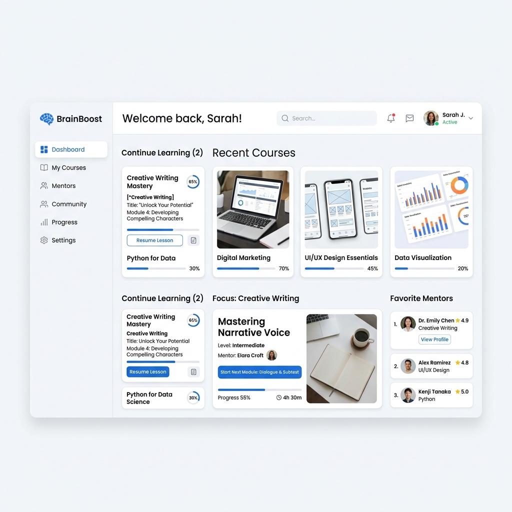 Learning Opportunities Mockup